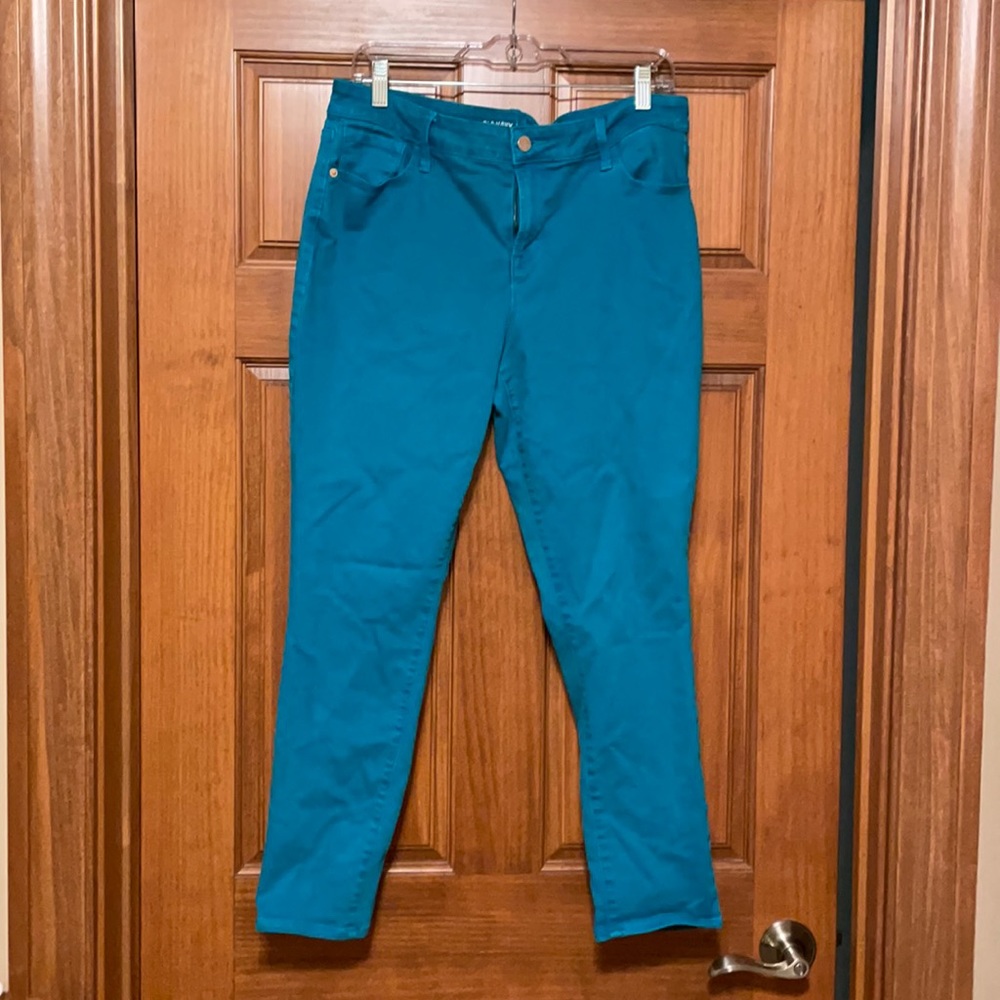 Old Navy Rockstar teal jeans